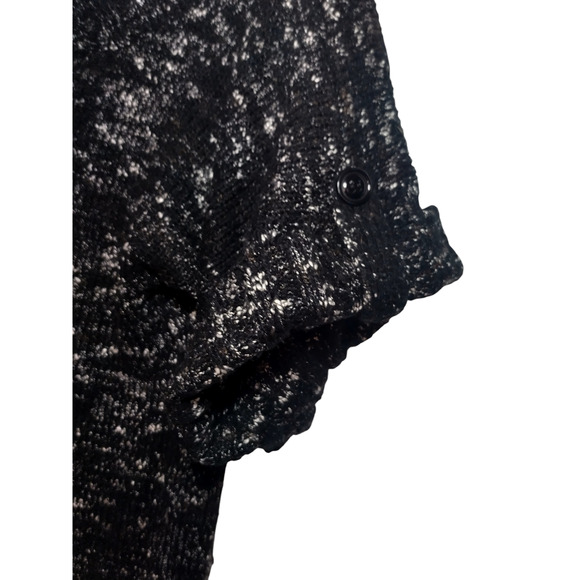 Sweater Project Sweater Short Sleeves Cuffed Pullover Knit Black Womens Large - Picture 7 of 9
